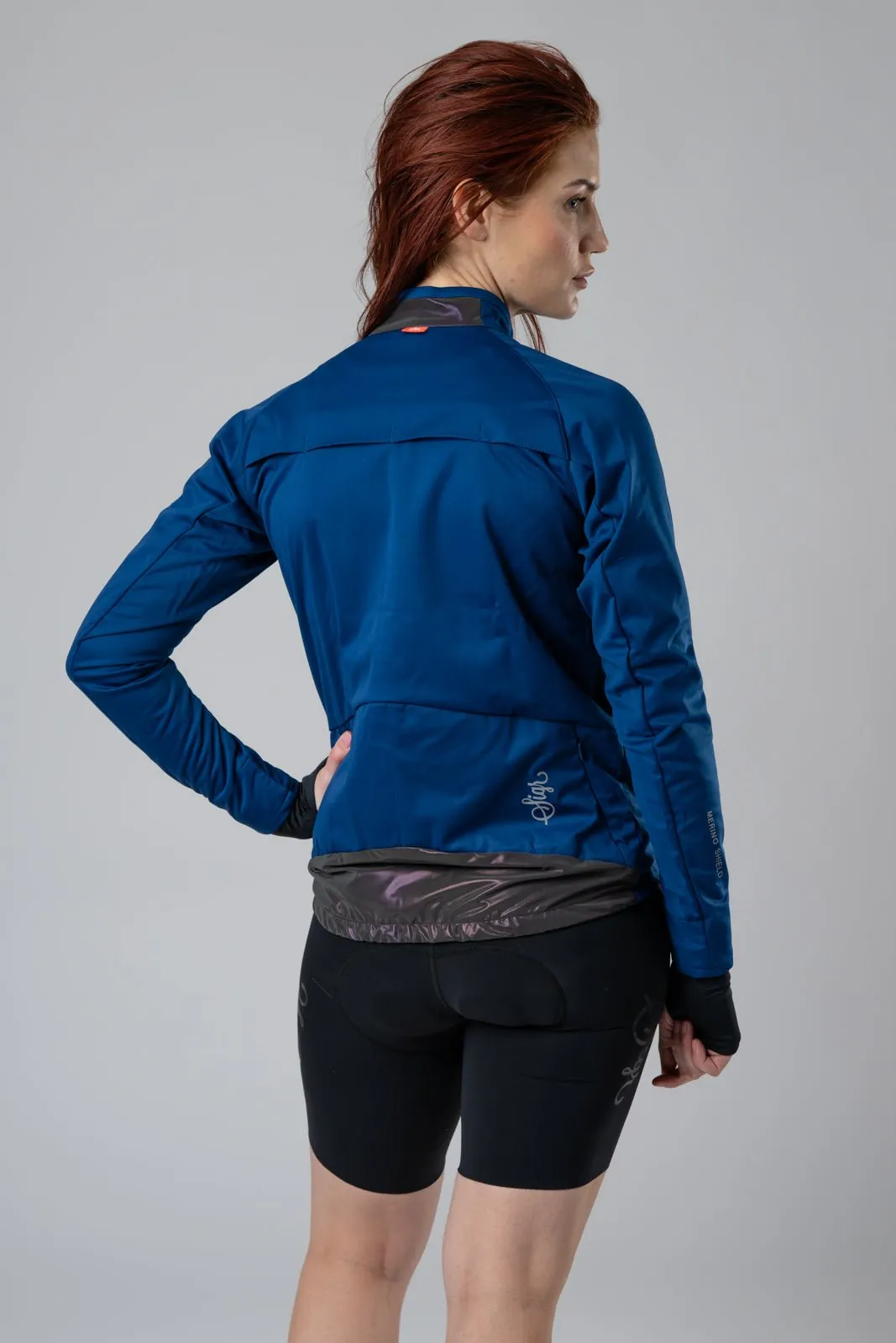 Gotlandsleden Tour Women's Blue Merino Softshell Cycling Jacket