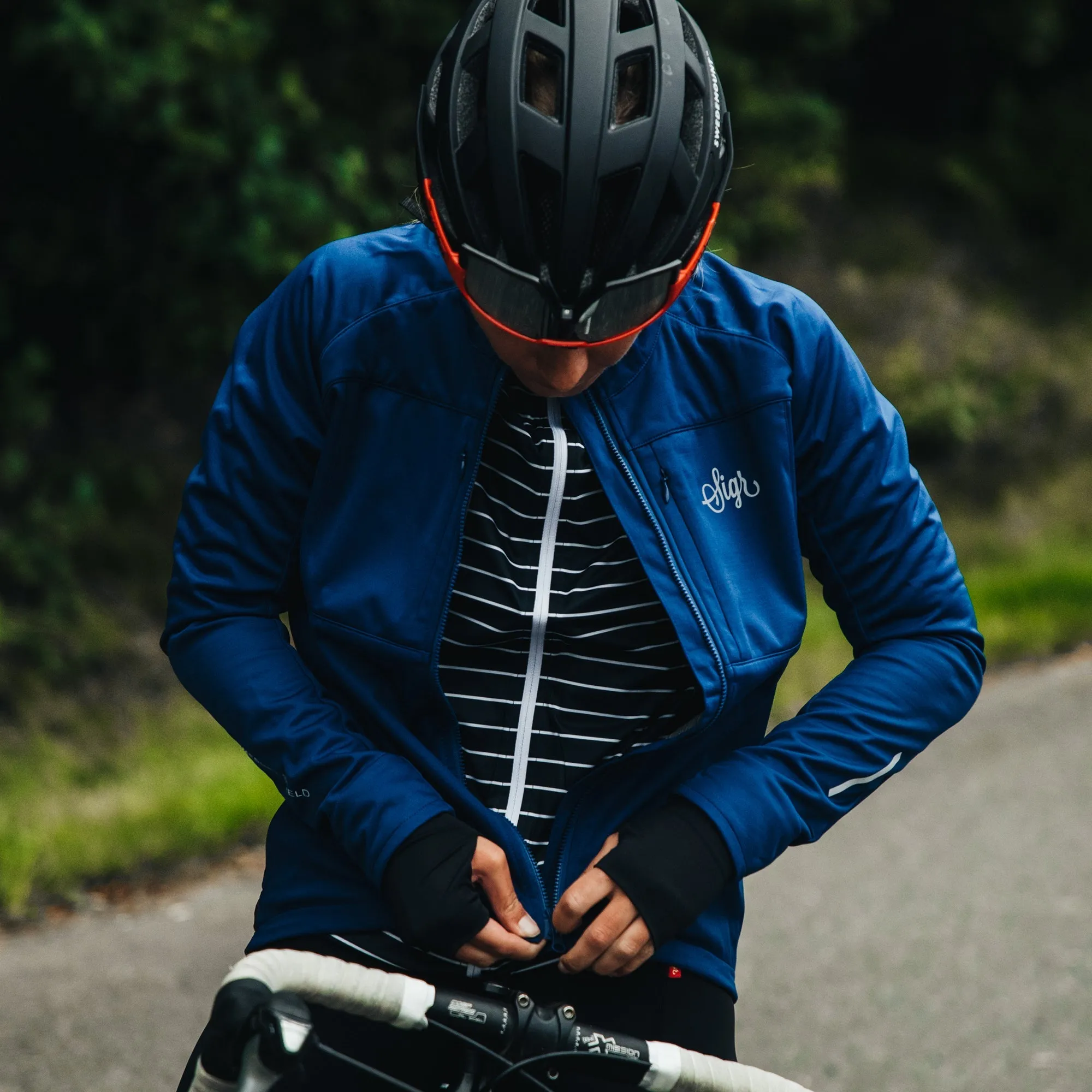 Gotlandsleden Tour Women's Blue Merino Softshell Cycling Jacket