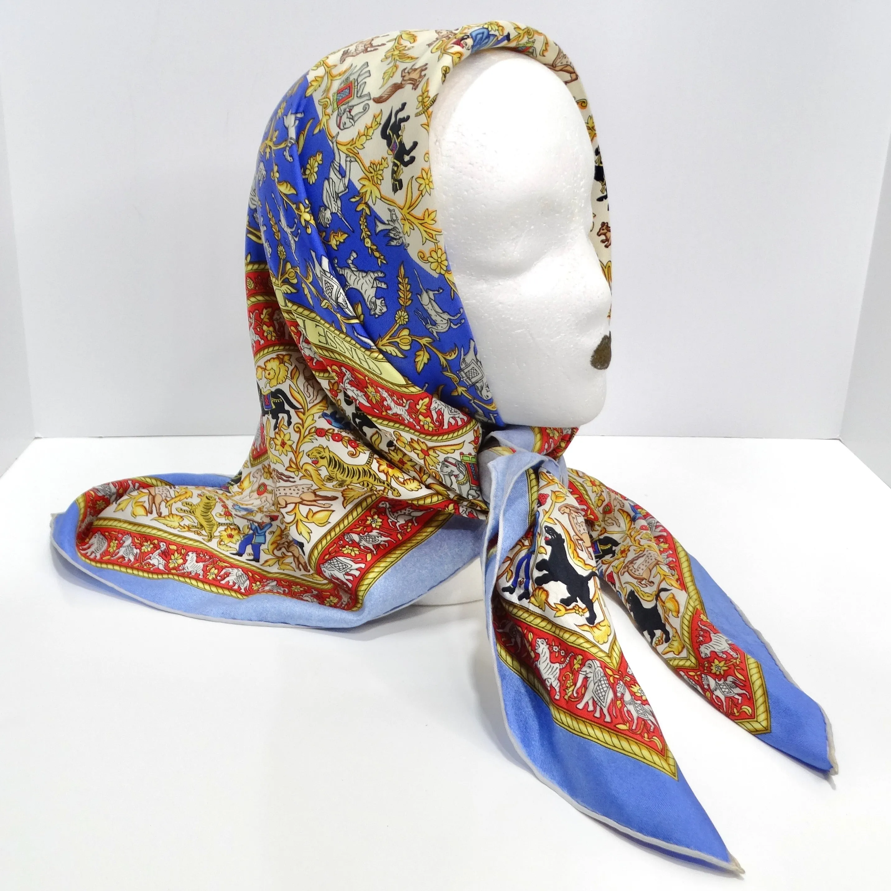 Hermes Chasse En Inde Silk Printed Scarf