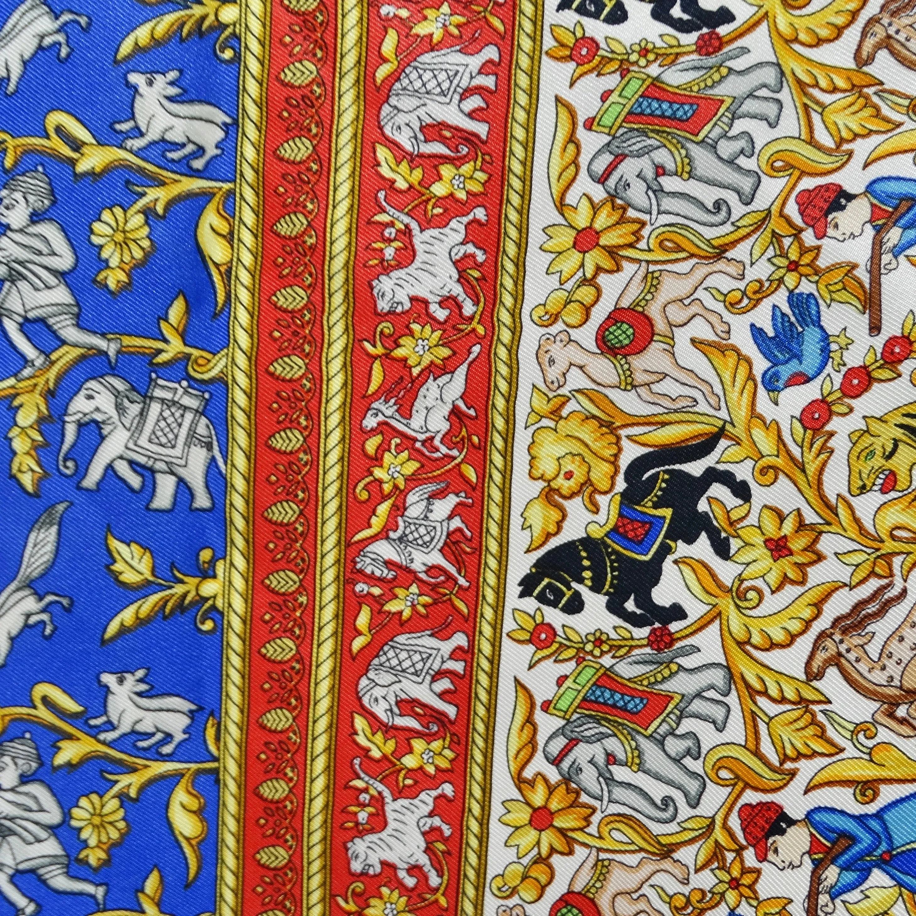 Hermes Chasse En Inde Silk Printed Scarf