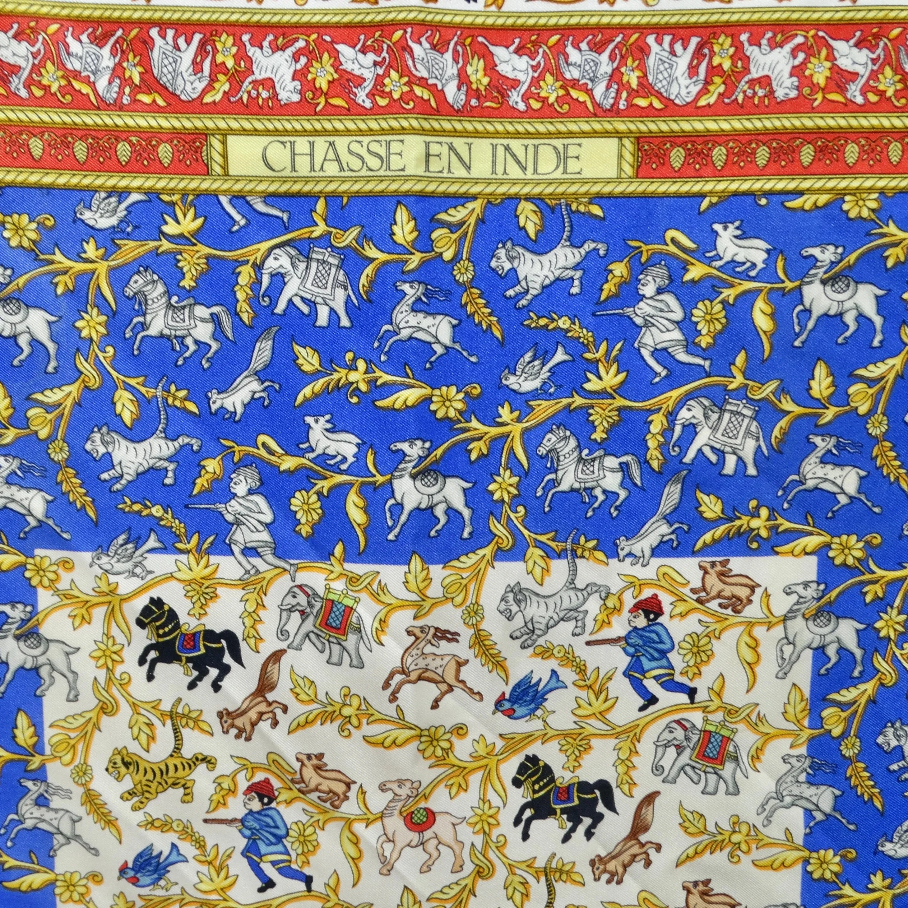 Hermes Chasse En Inde Silk Printed Scarf