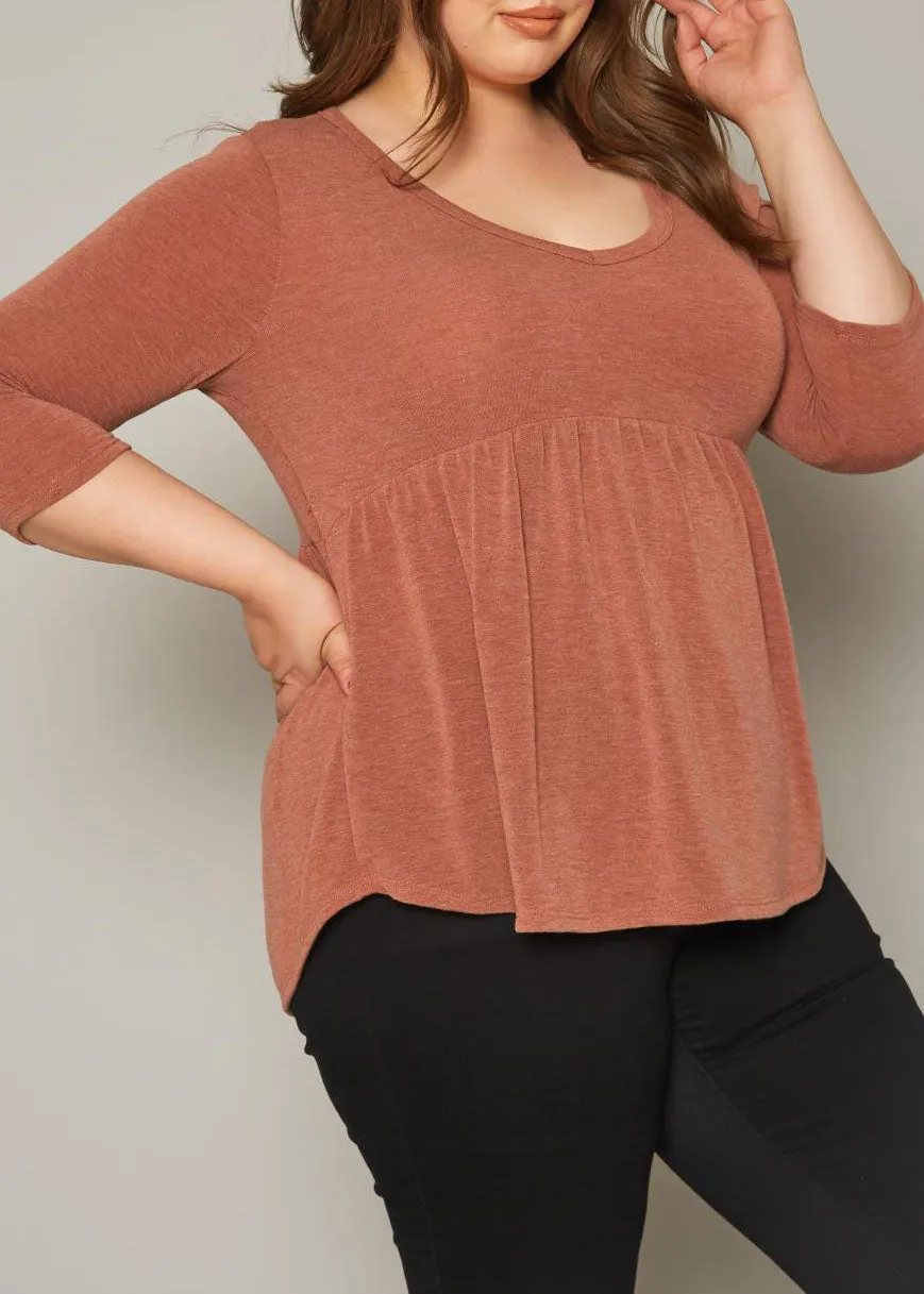 Hi Curvy Plus Size Women Long Sleeve  Peplum Flare Sweatshirts