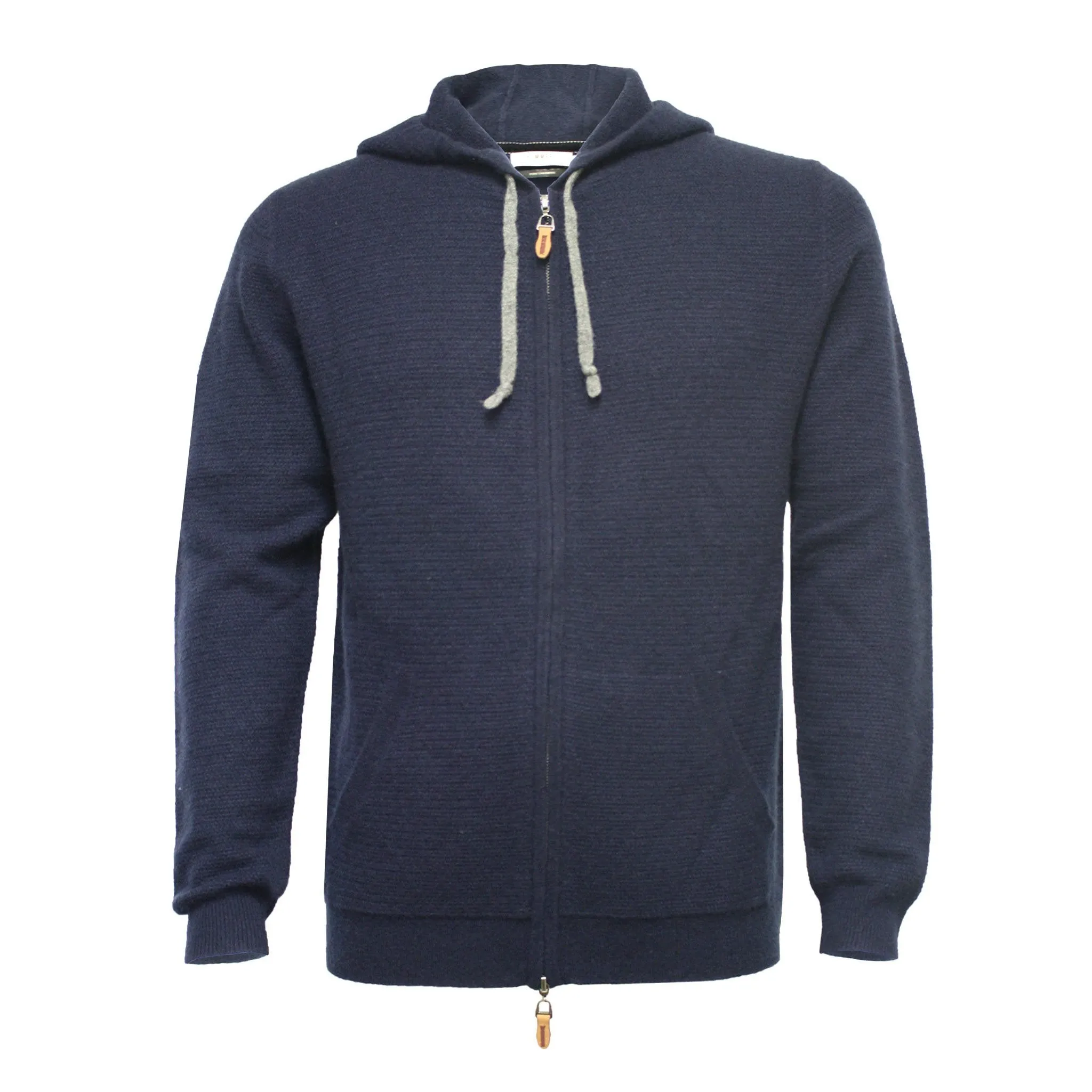 Hooded Cashmere Sweater in small Herringbone stitch Cervinia