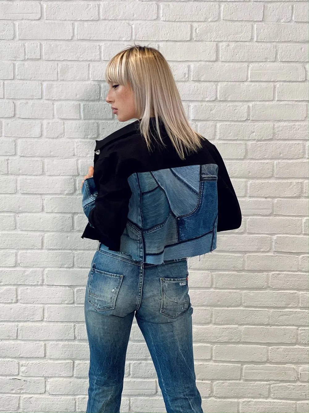 Ink Crop Jacket - Remix Denim