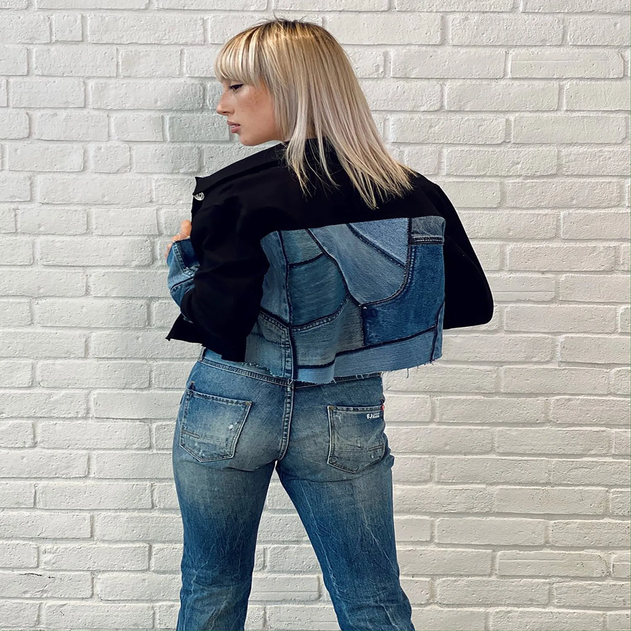 Ink Crop Jacket - Remix Denim