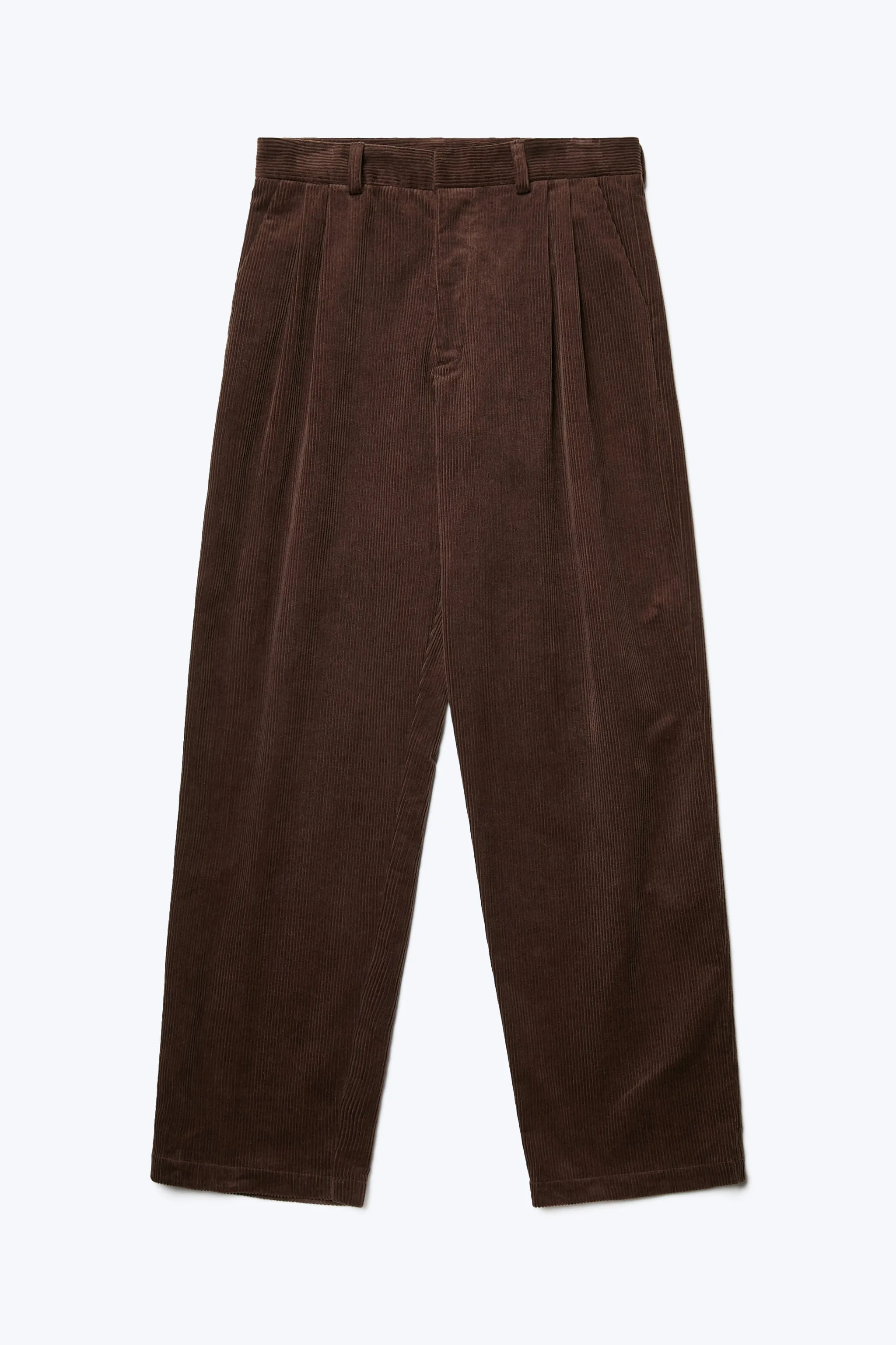 Intake Pleat Cord Pant Chocolate