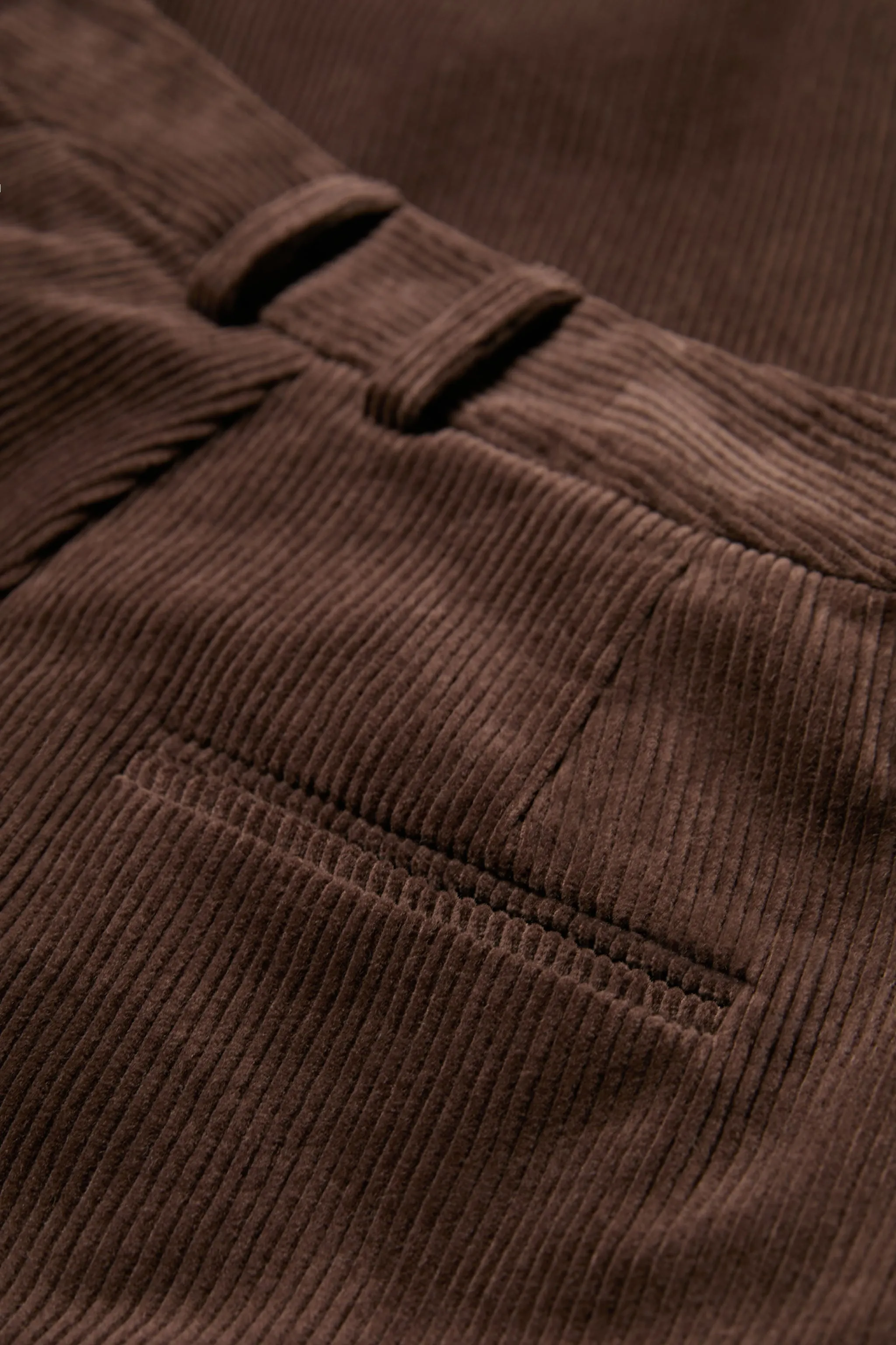 Intake Pleat Cord Pant Chocolate