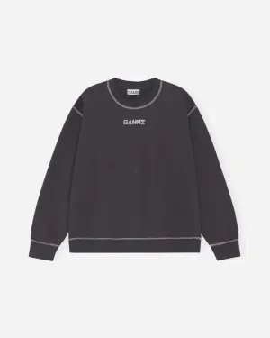 Isoli Dark Rose Relaxed Sweatshirt - Phantom