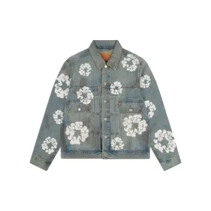 Jacket Dirty Wash Wreath Type 2 Light Wash | Denim Tears