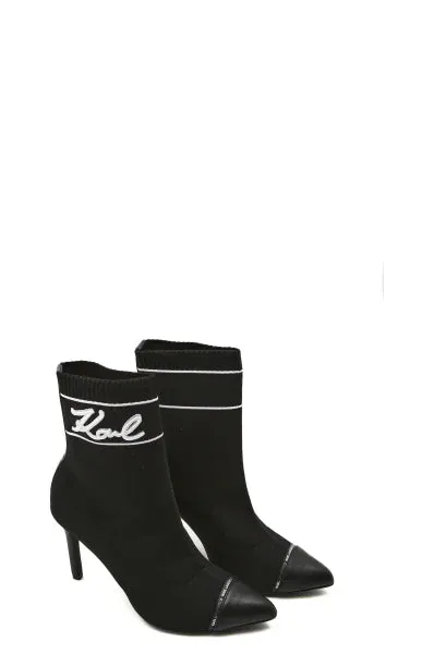 KARL LAGERFELD PANDARA ANKLE BOOTS IN BLACK