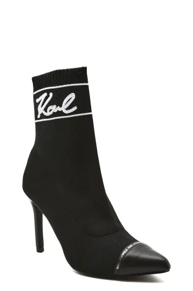 KARL LAGERFELD PANDARA ANKLE BOOTS IN BLACK