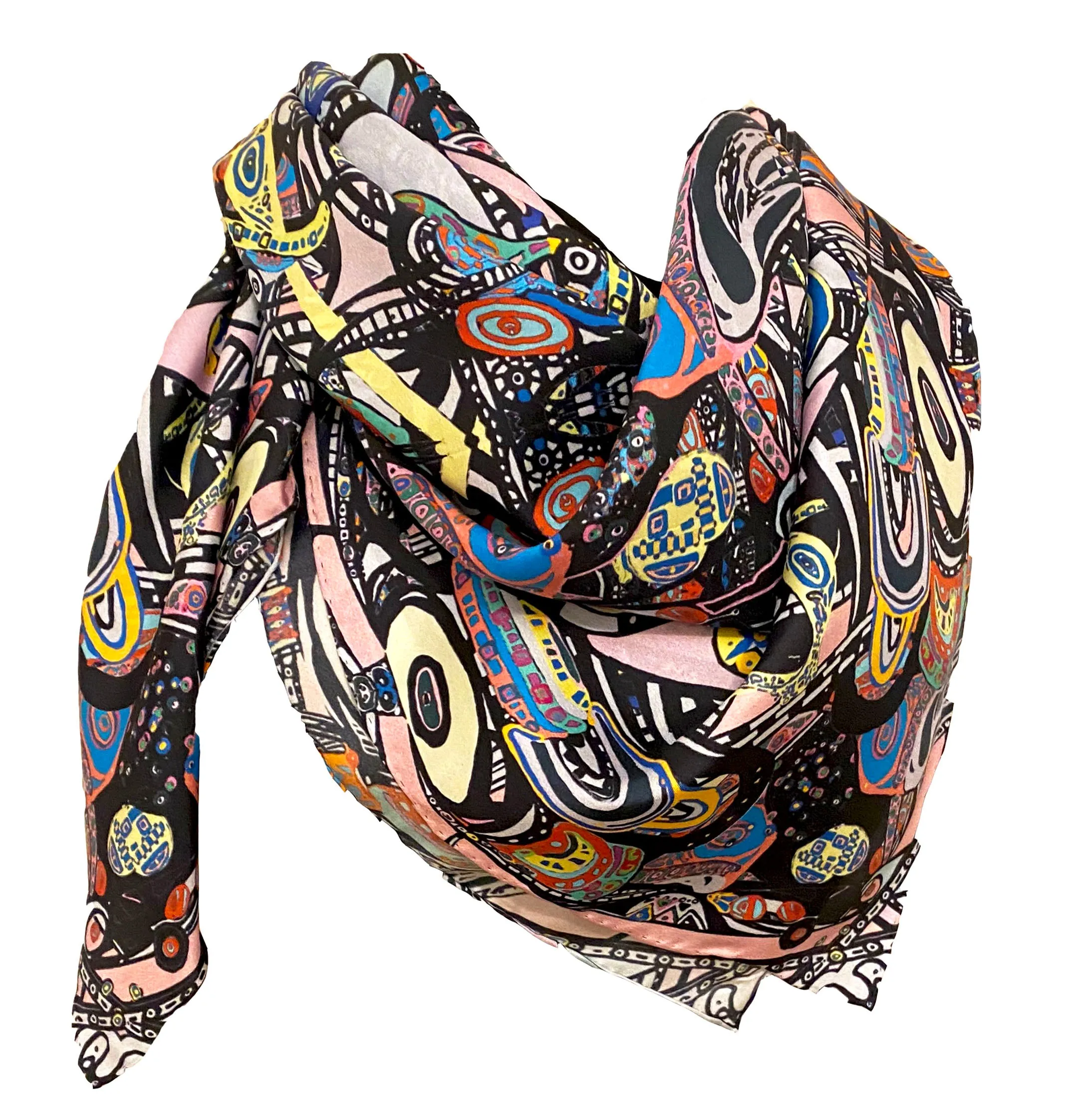 Life, 110cm Square Silk Scarf