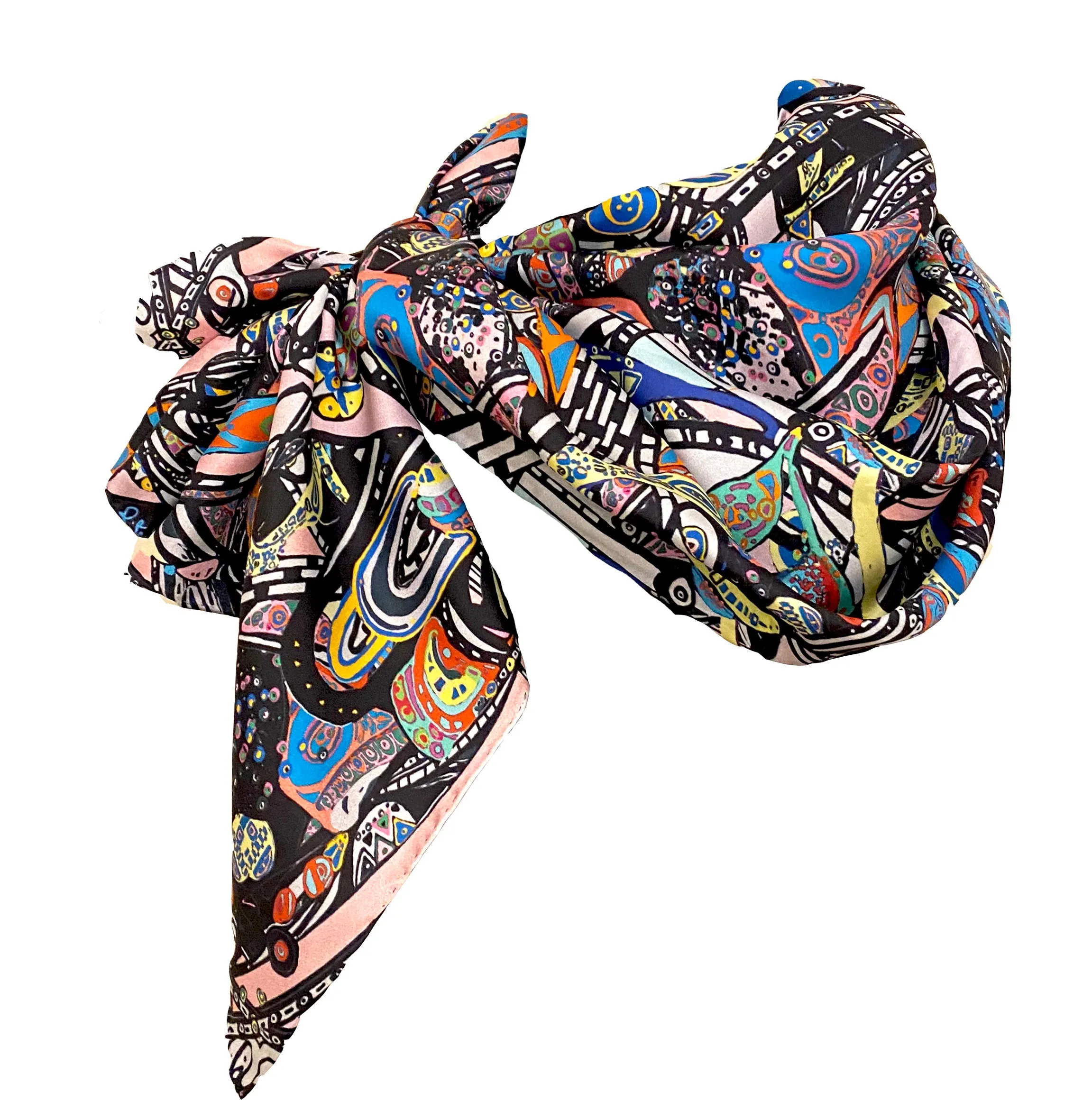 Life, 110cm Square Silk Scarf