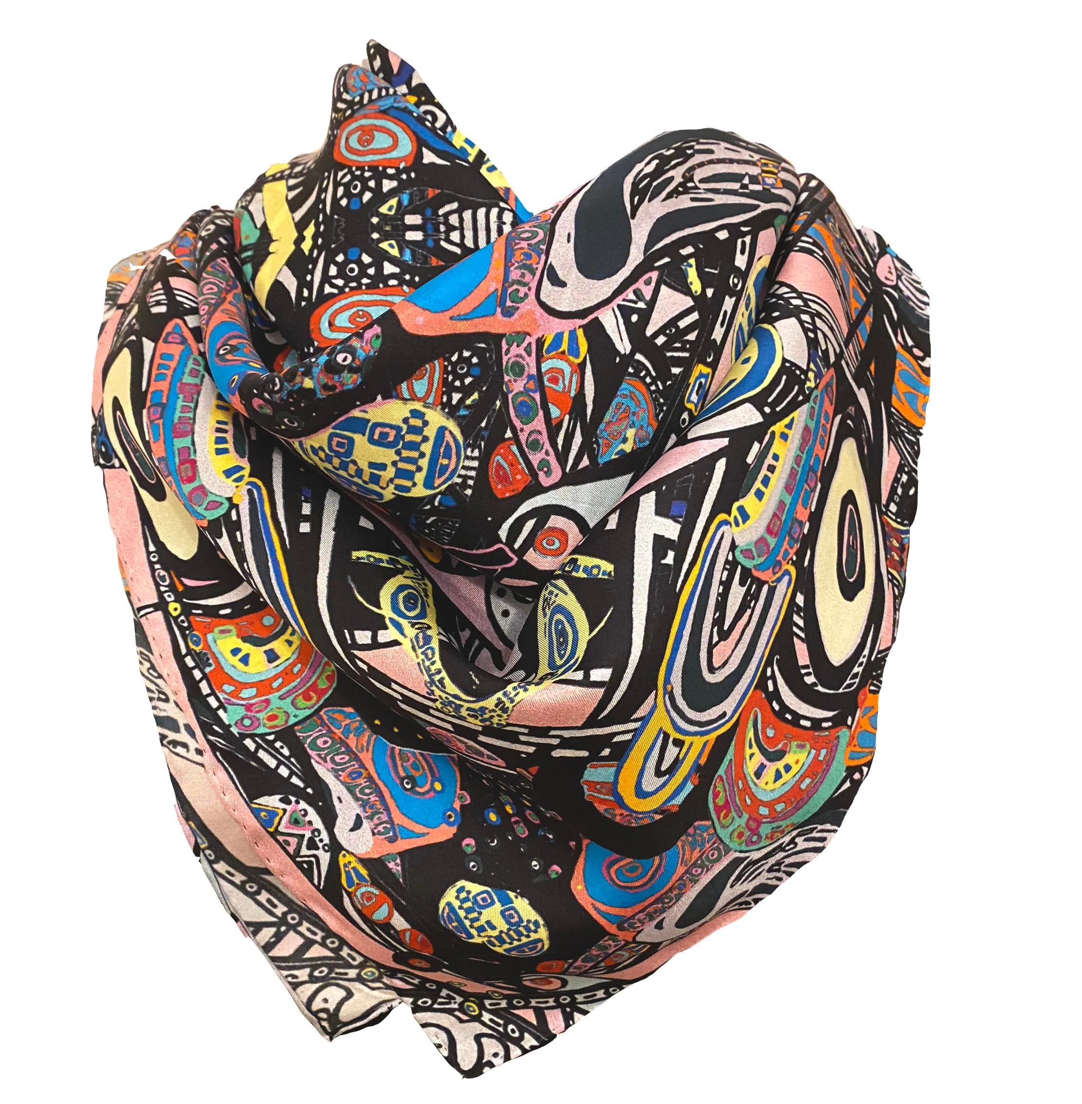 Life, 110cm Square Silk Scarf