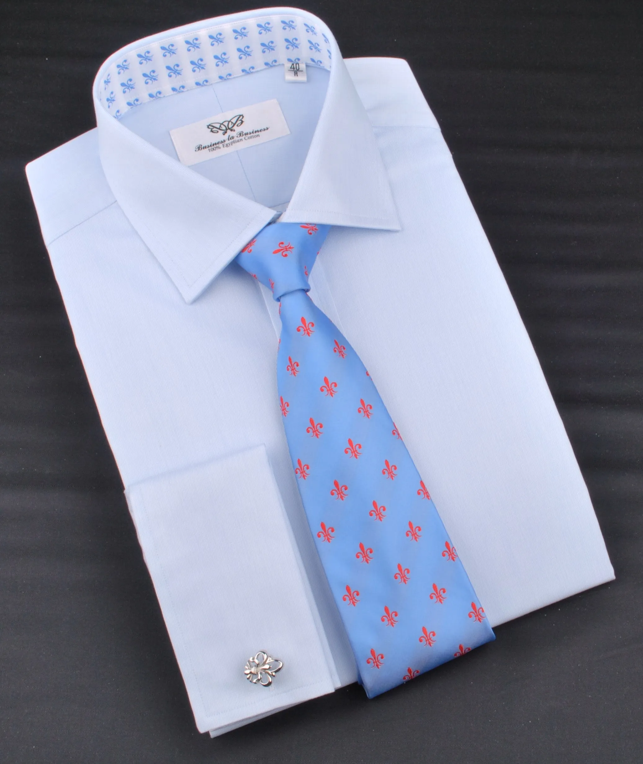 Light Blue Royal Oxford Formal Business Dress Shirt