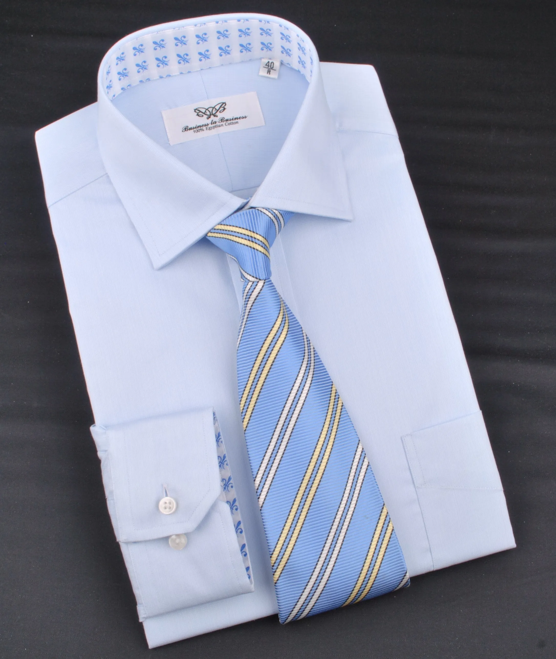 Light Blue Royal Oxford Formal Business Dress Shirt