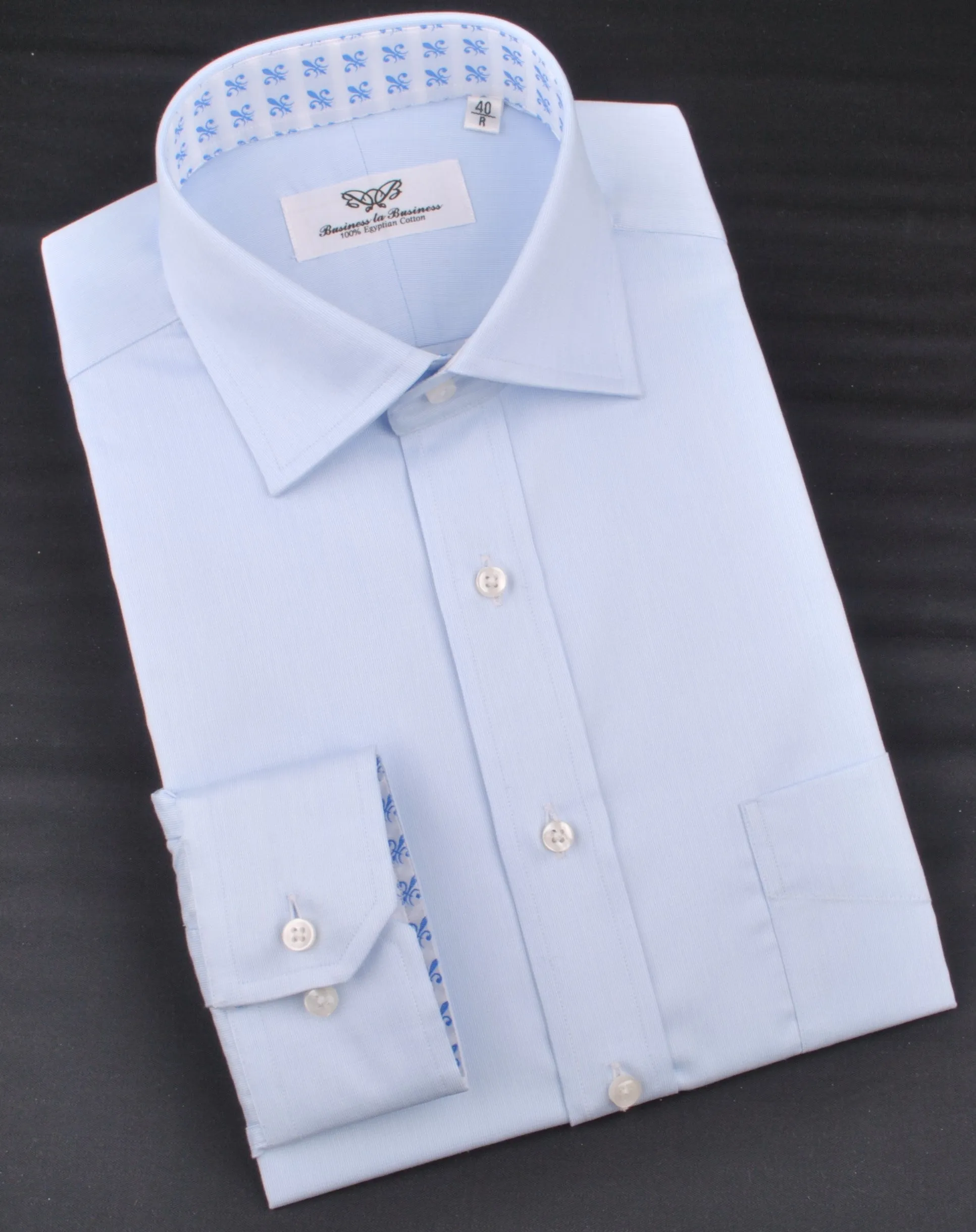 Light Blue Royal Oxford Formal Business Dress Shirt