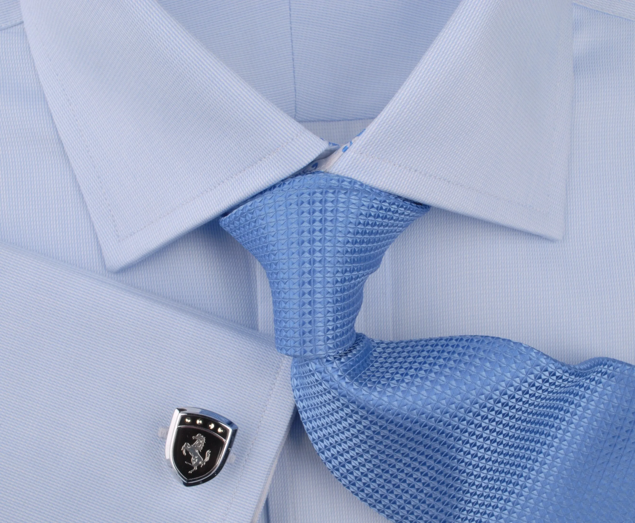 Light Blue Royal Oxford Formal Business Dress Shirt