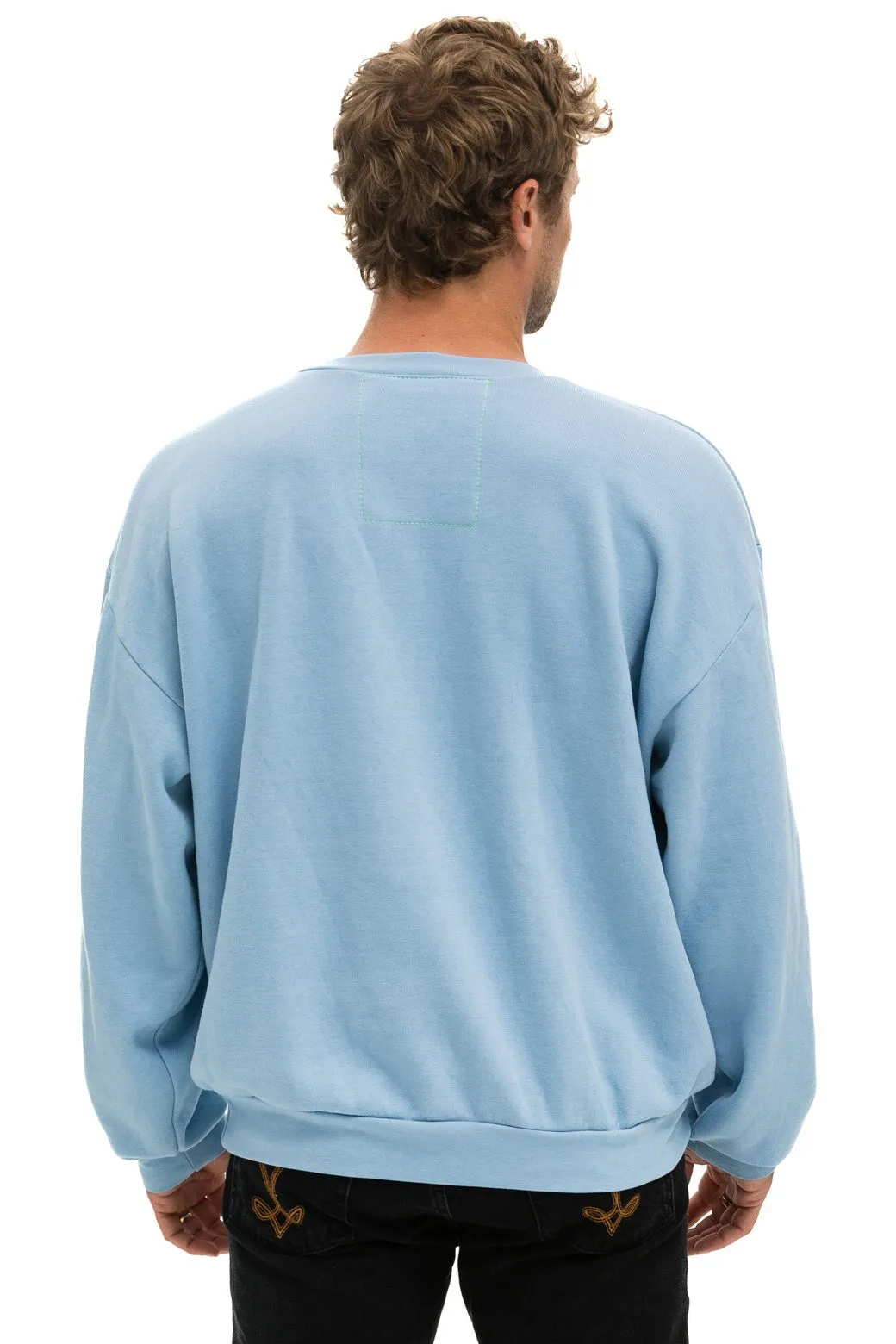 LOGO RELAXED CREW SWEATSHIRT - ICE