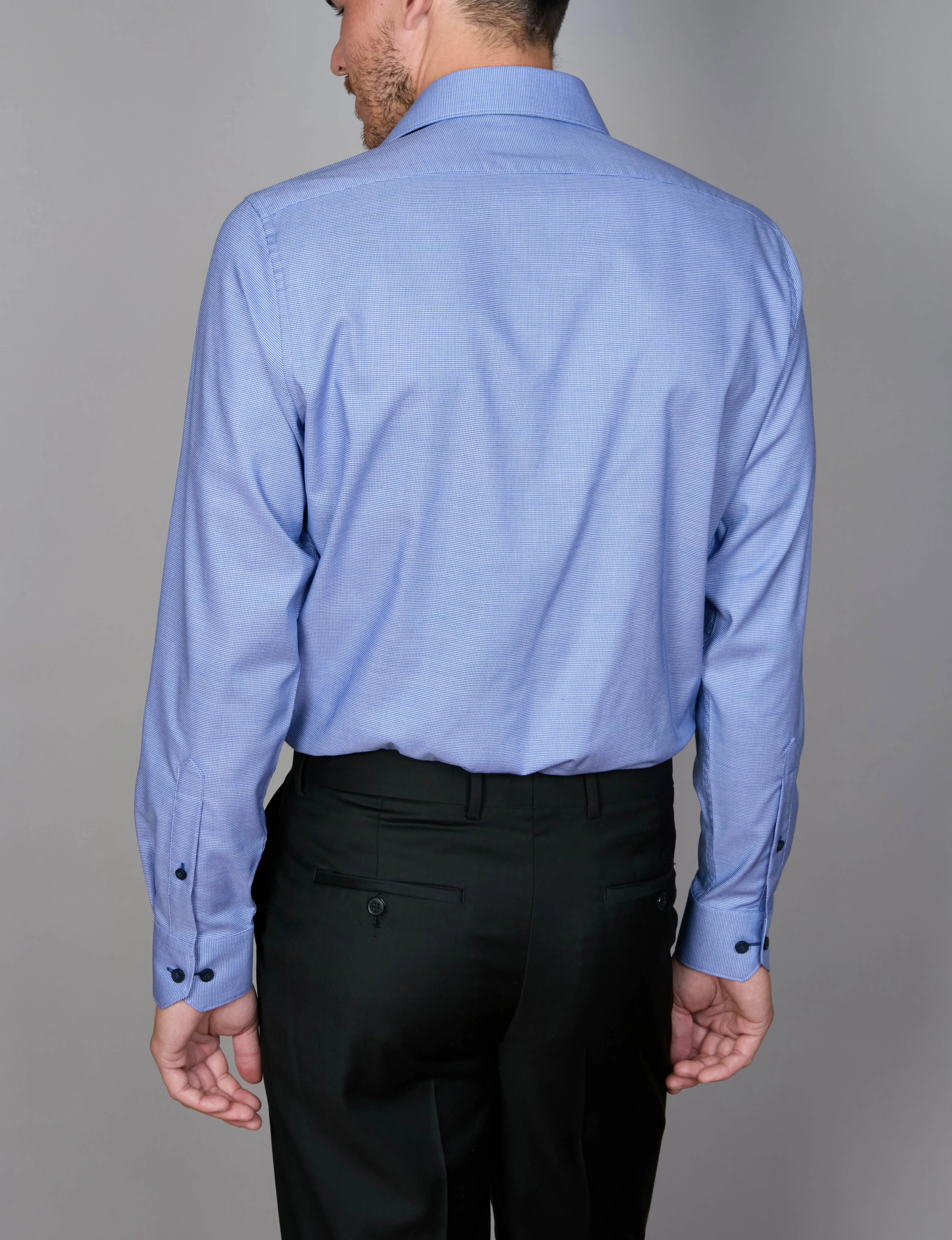 Long Sleeve Business Shirt - Antwerp Stretch Oxford - Blue