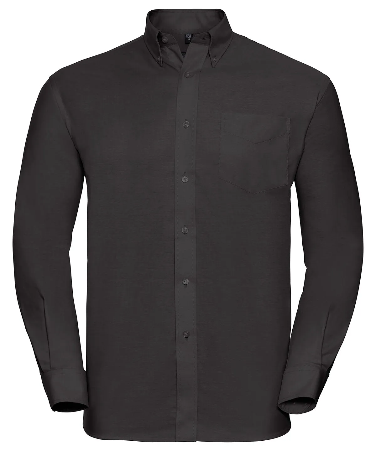 Long sleeve easycare Oxford shirt | Black