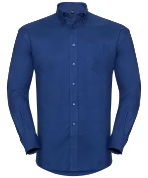 Long sleeve easycare Oxford shirt | Bright Royal