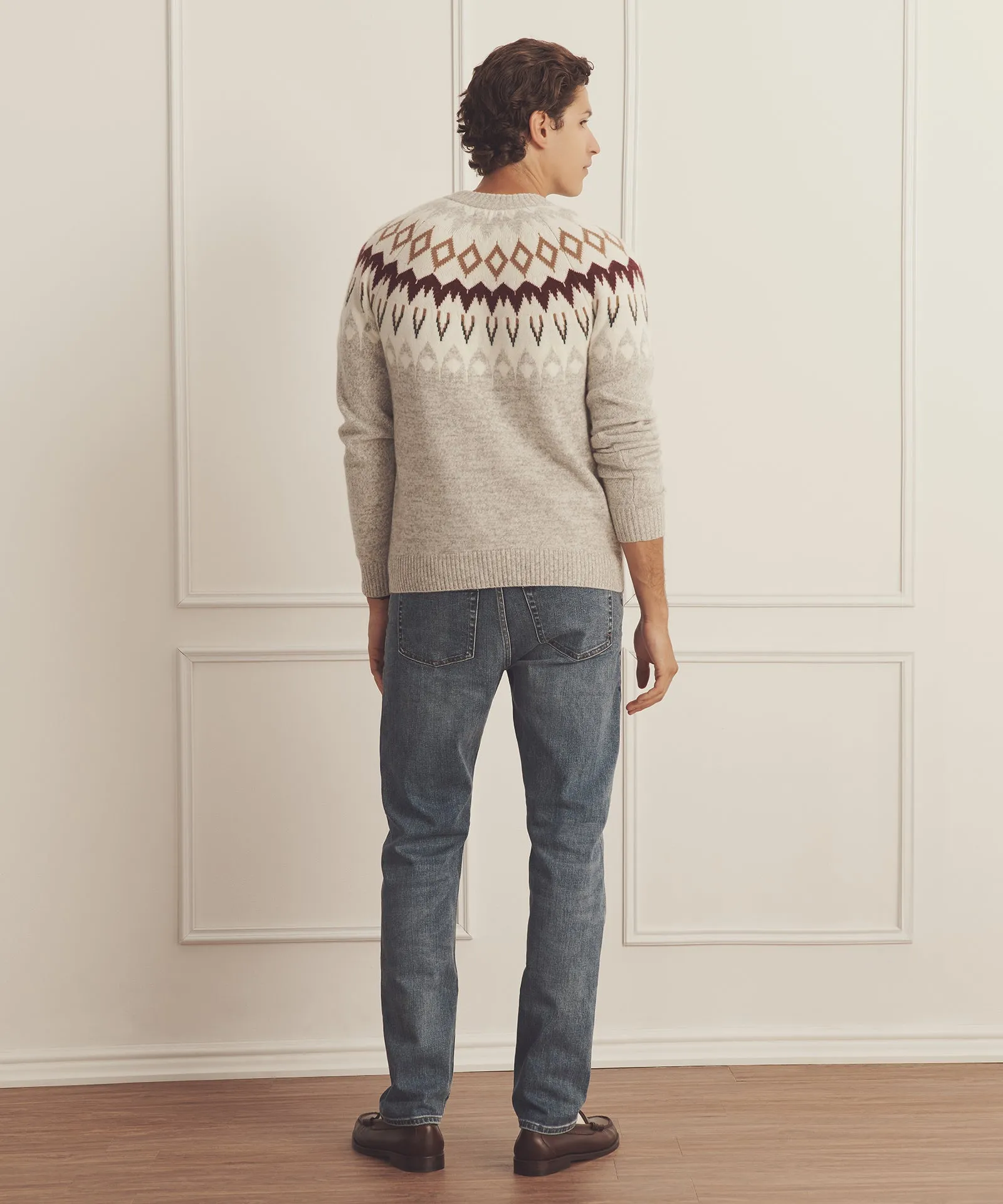 Luxe Cashmere Fair Isle Crewneck