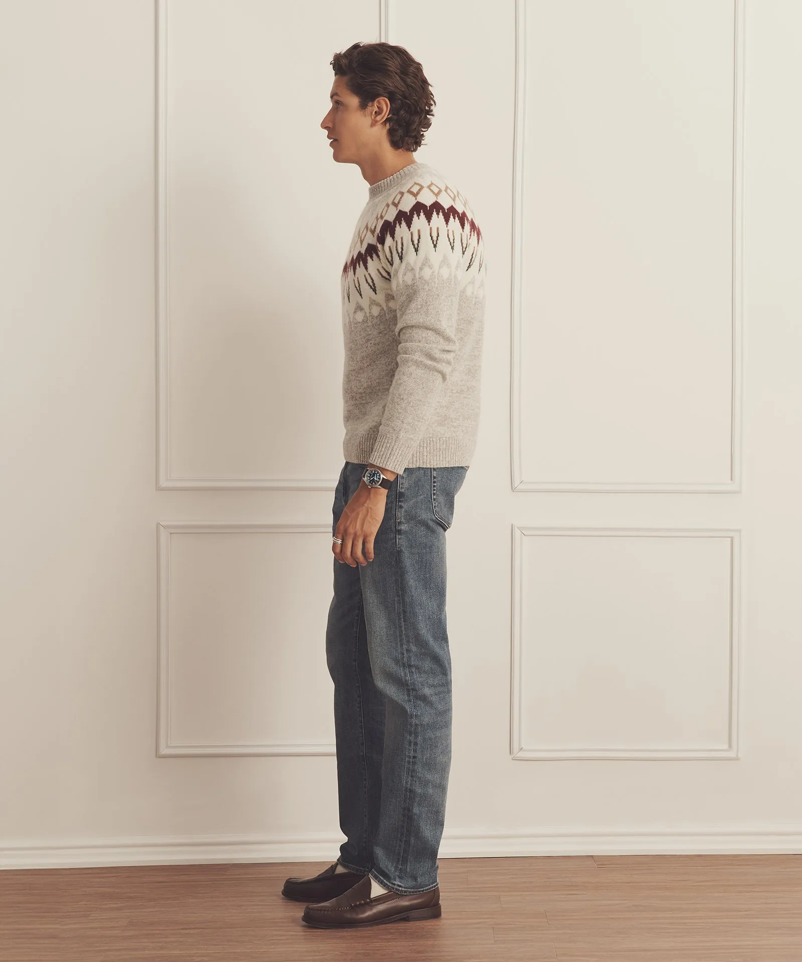 Luxe Cashmere Fair Isle Crewneck