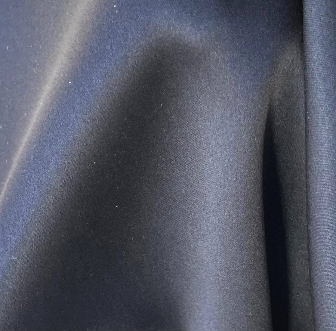 Midnight Navy Stretch Silk Satin Charmeuse