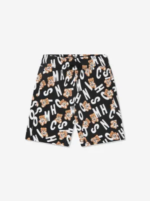 Moschino Boys Teddy Logo Shorts in Black