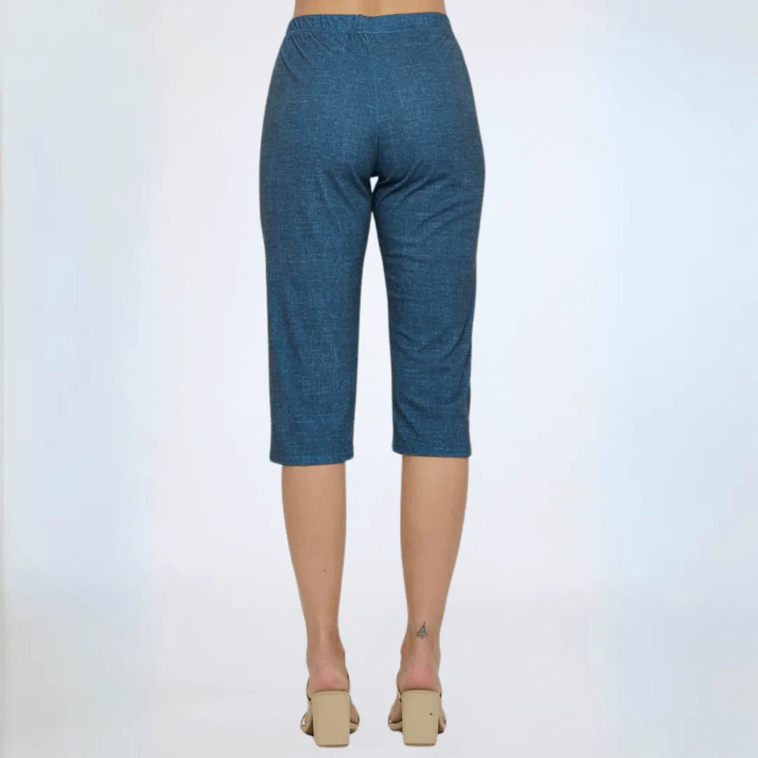 Moss Crepe Capri Pants Made in USA - Clearance Final Sale