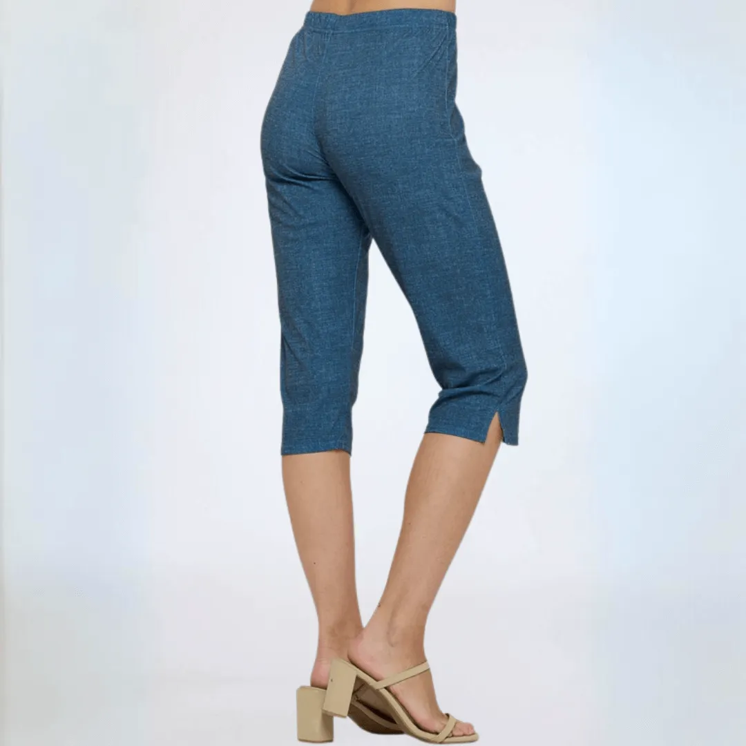 Moss Crepe Capri Pants Made in USA - Clearance Final Sale