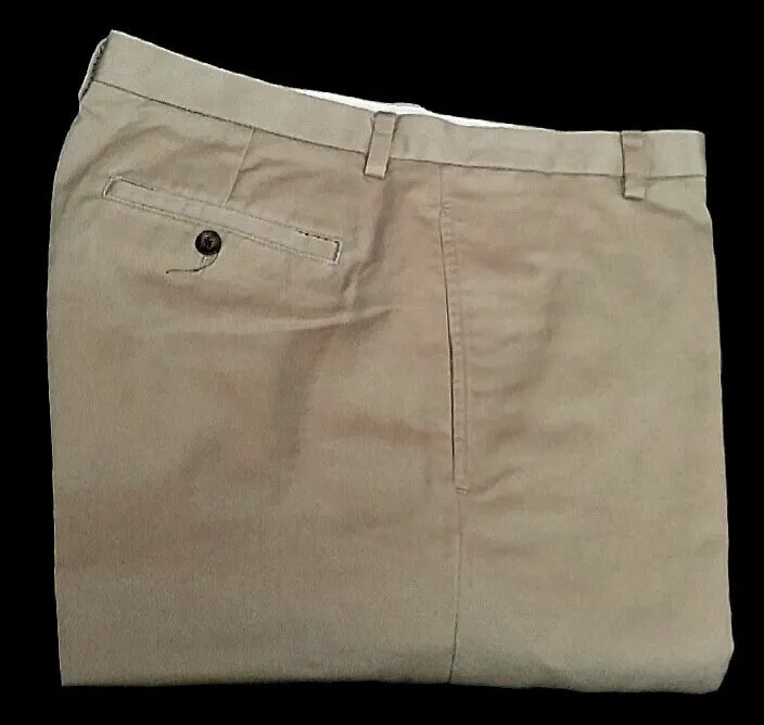 New- Banana Republic- Khaki 100% Cotton Twill Chino Trousers- size 35x30