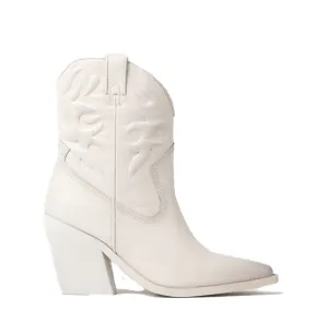 New Kole Off White Low Western Boots