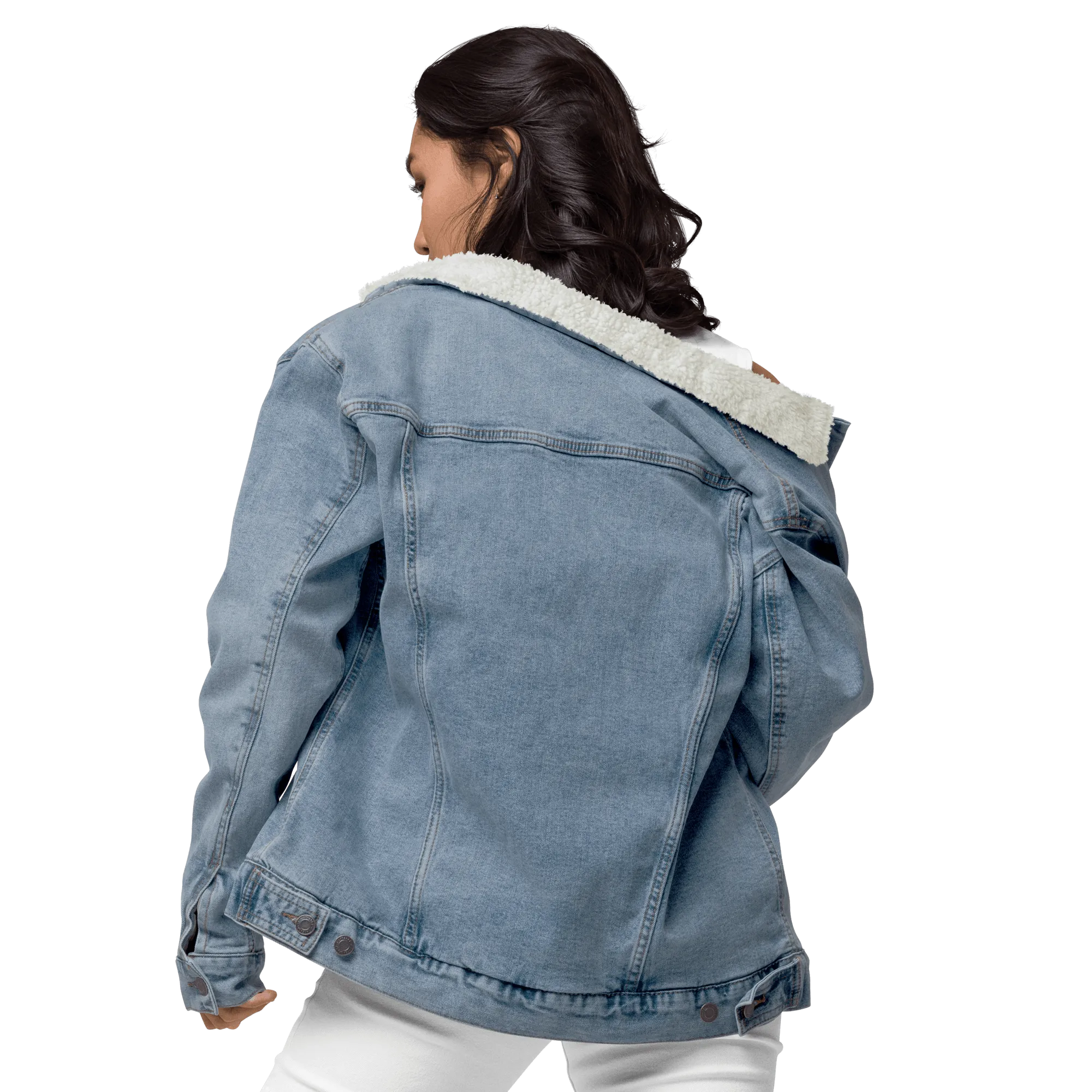 New York Streetwear Unisex Denim Sherpa Jacket