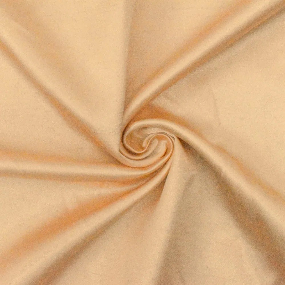 Pie Beige Solid Poly Antique Satin Woven Fabric