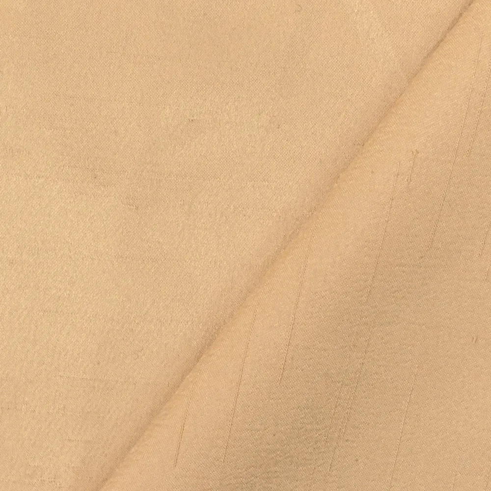 Pie Beige Solid Poly Antique Satin Woven Fabric