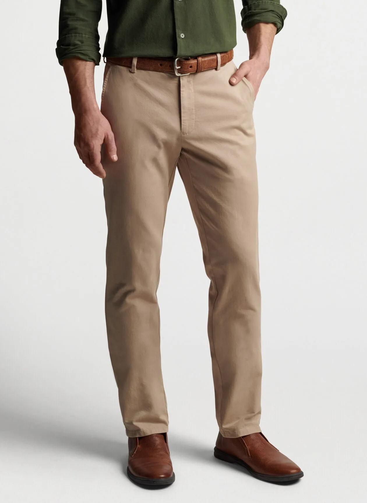 Pilot Twill Flat Front Trouser- Khaki