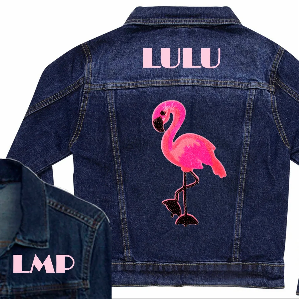 Pink Flamingo Denim Jacket