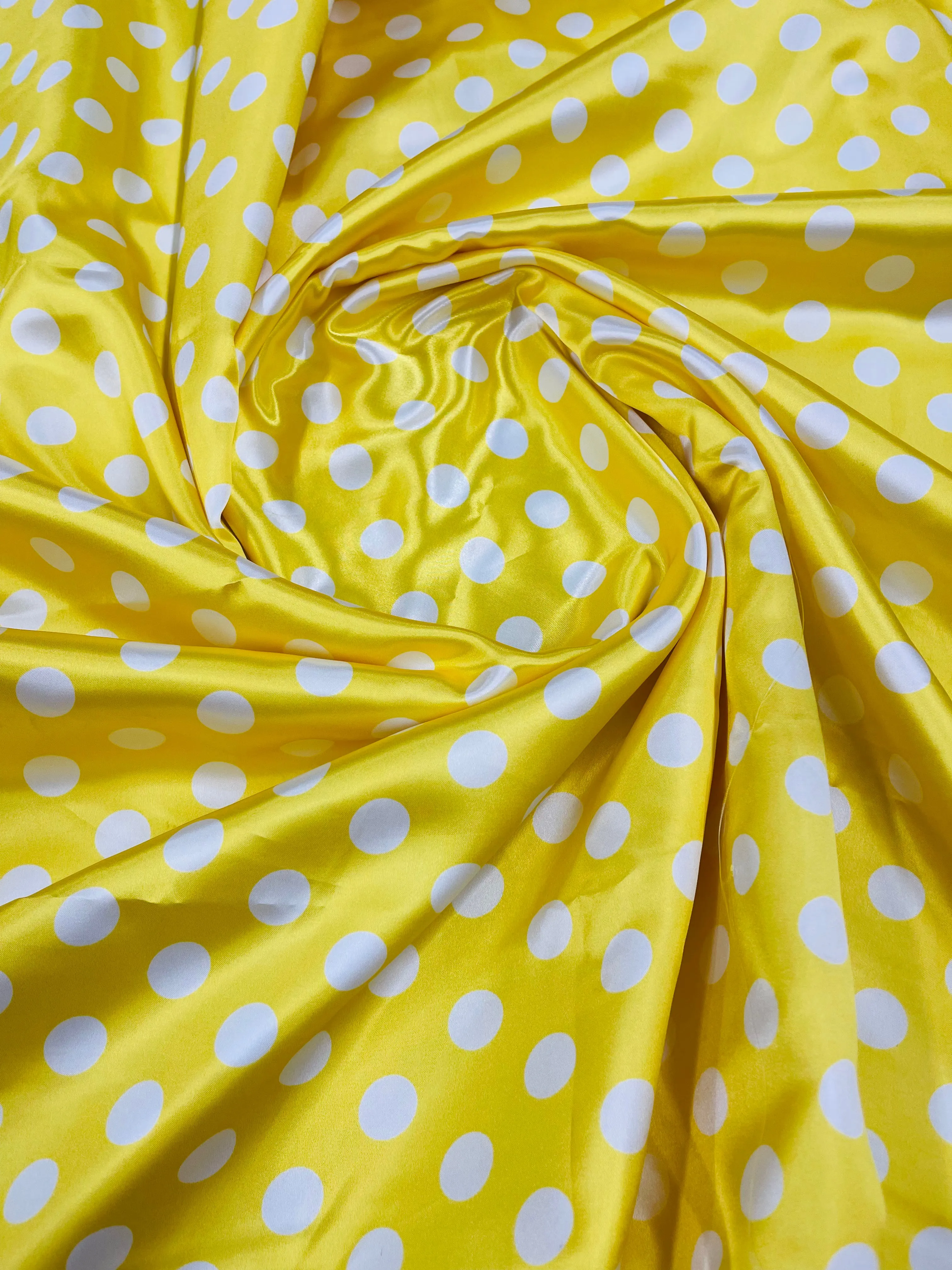 POLKA DOT SATIN CHARMEUSE (by the yard)