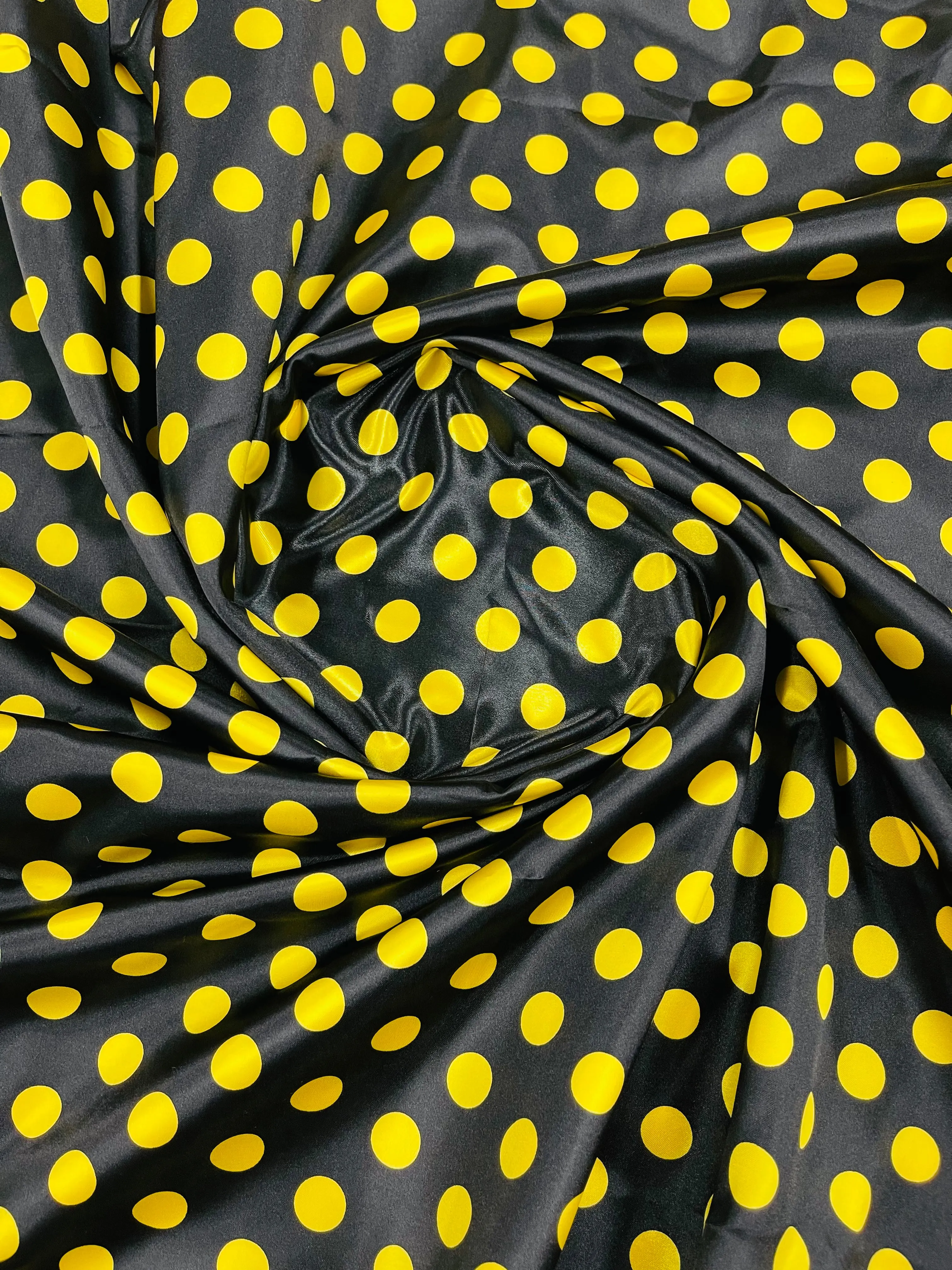 POLKA DOT SATIN CHARMEUSE (by the yard)