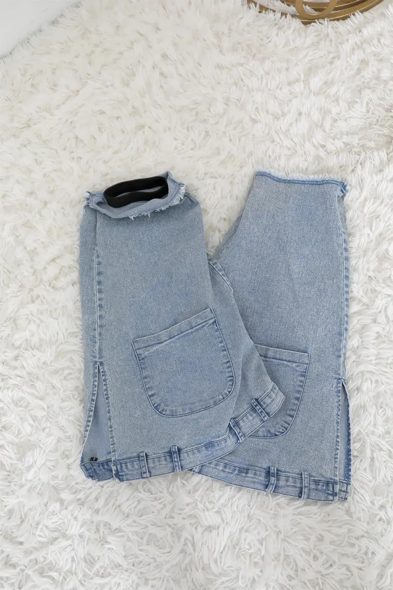 PR3113 Denim Skorts and Leg Warmer Set Pant