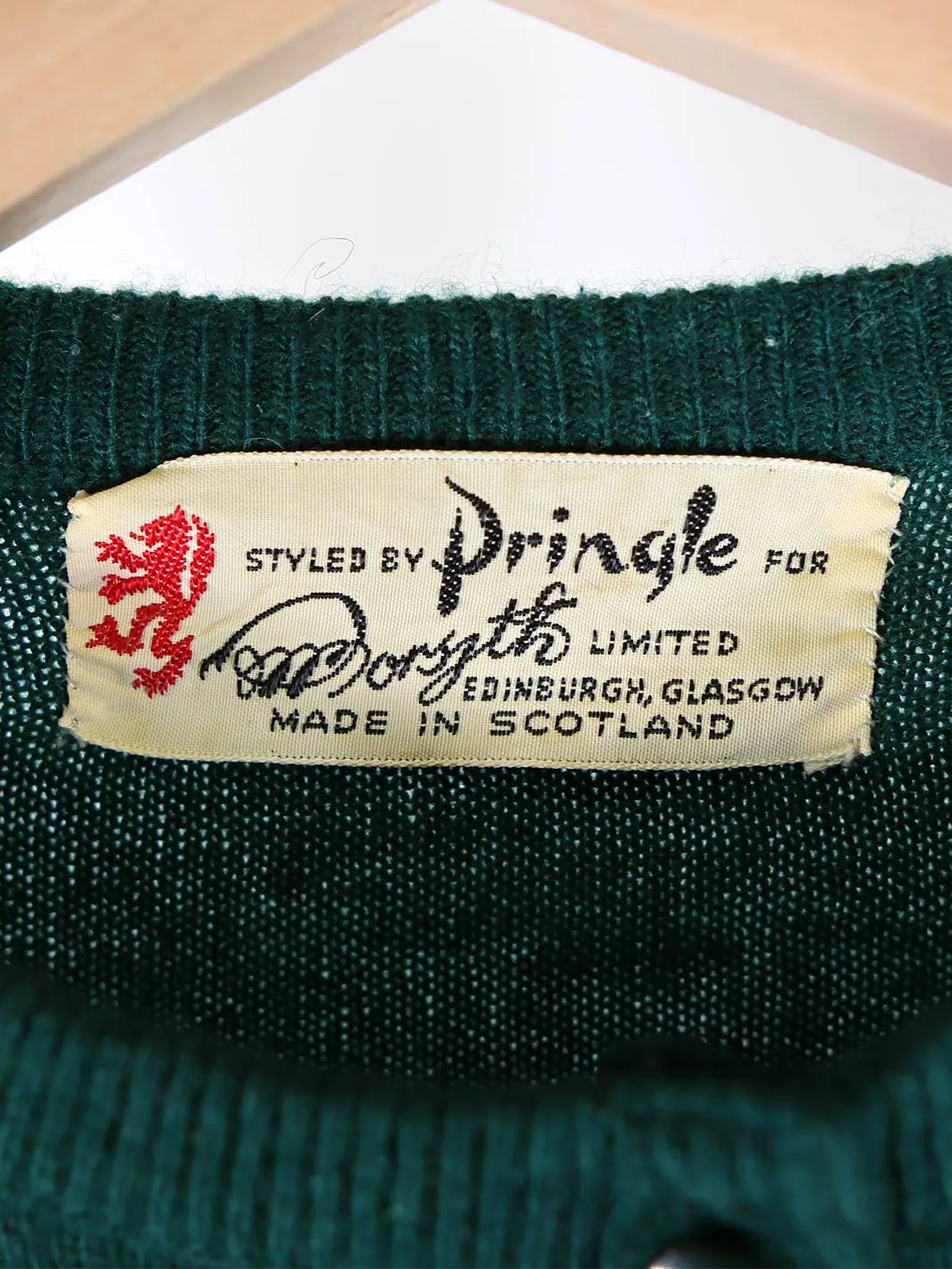 Pringle of Scotland Cashmere Cardigan Sweater 1950s Vintage