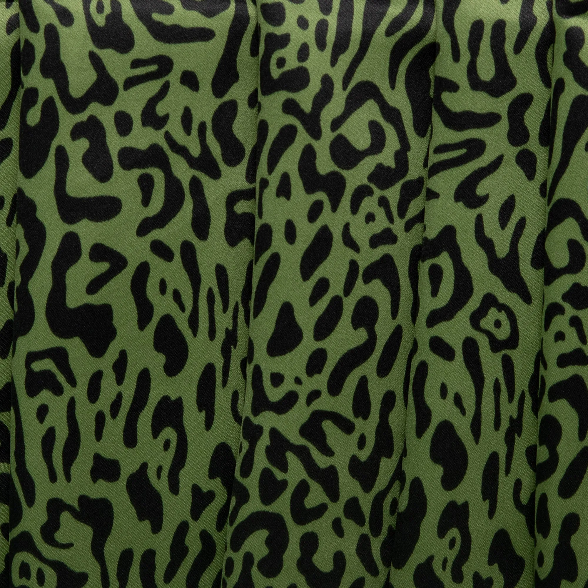 Printed Satin Velvet - CHARLOTTE - Leopard - Green