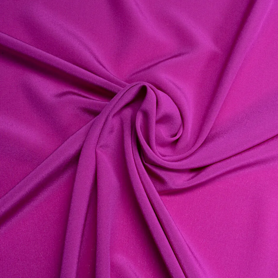 Rich Magenta Pink Silk Crêpe de Chine (A 1.45m Piece)