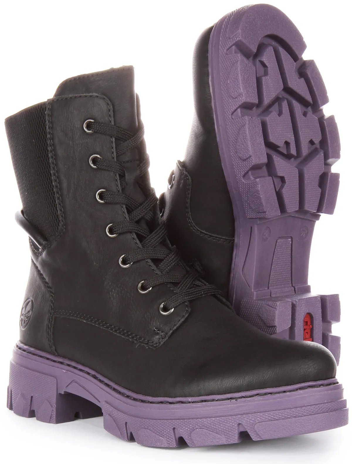 Rieker 74631-01 In Black Purple For Women