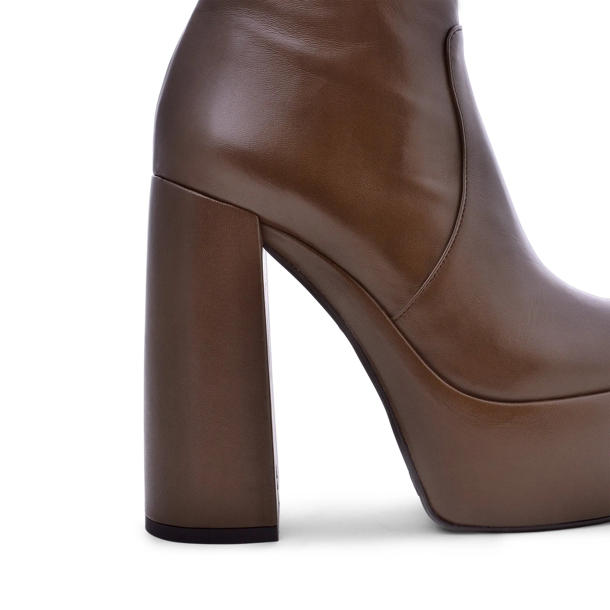 Sato Brown Platform Ankle Boots