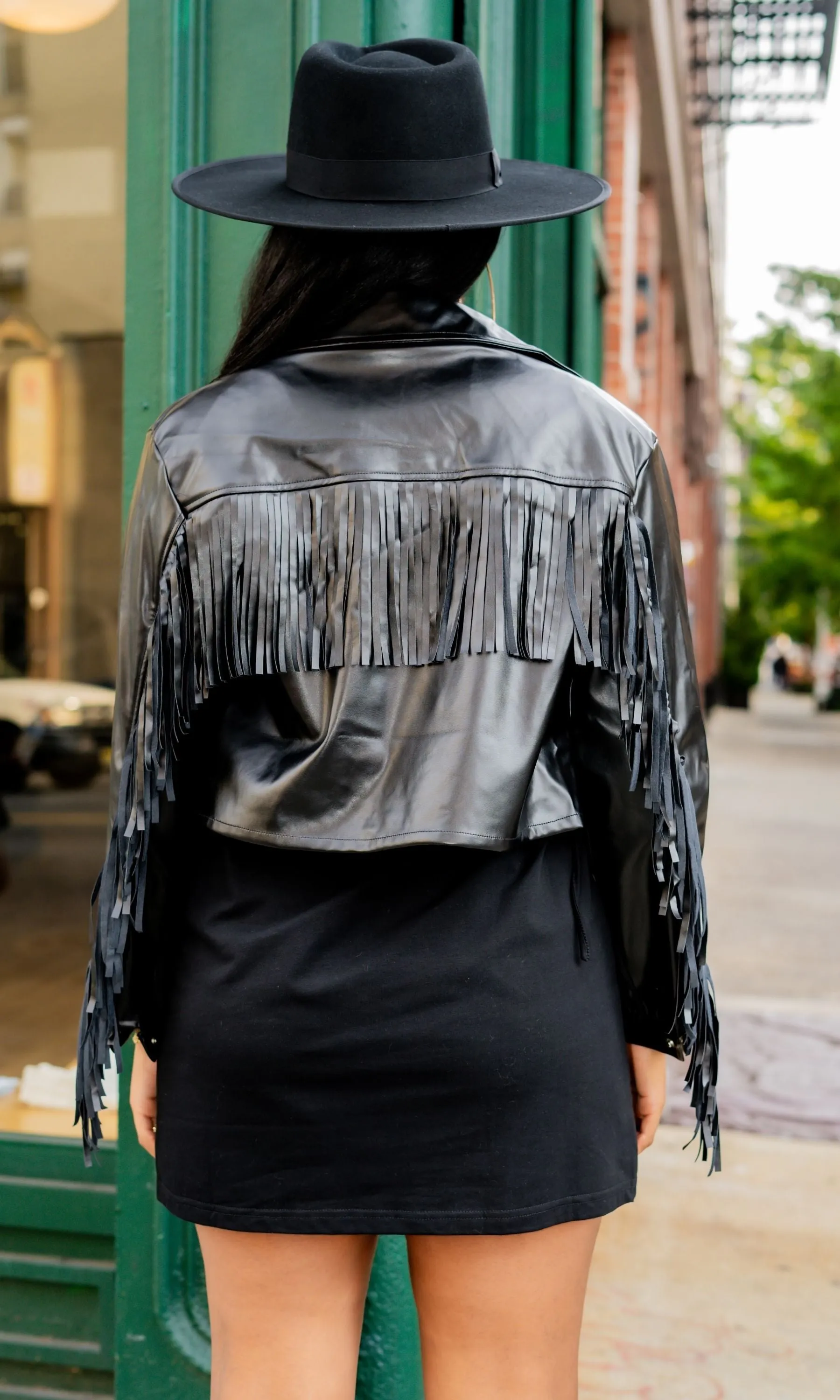 Set The Tone Black Fringe Jacket FINAL SALE