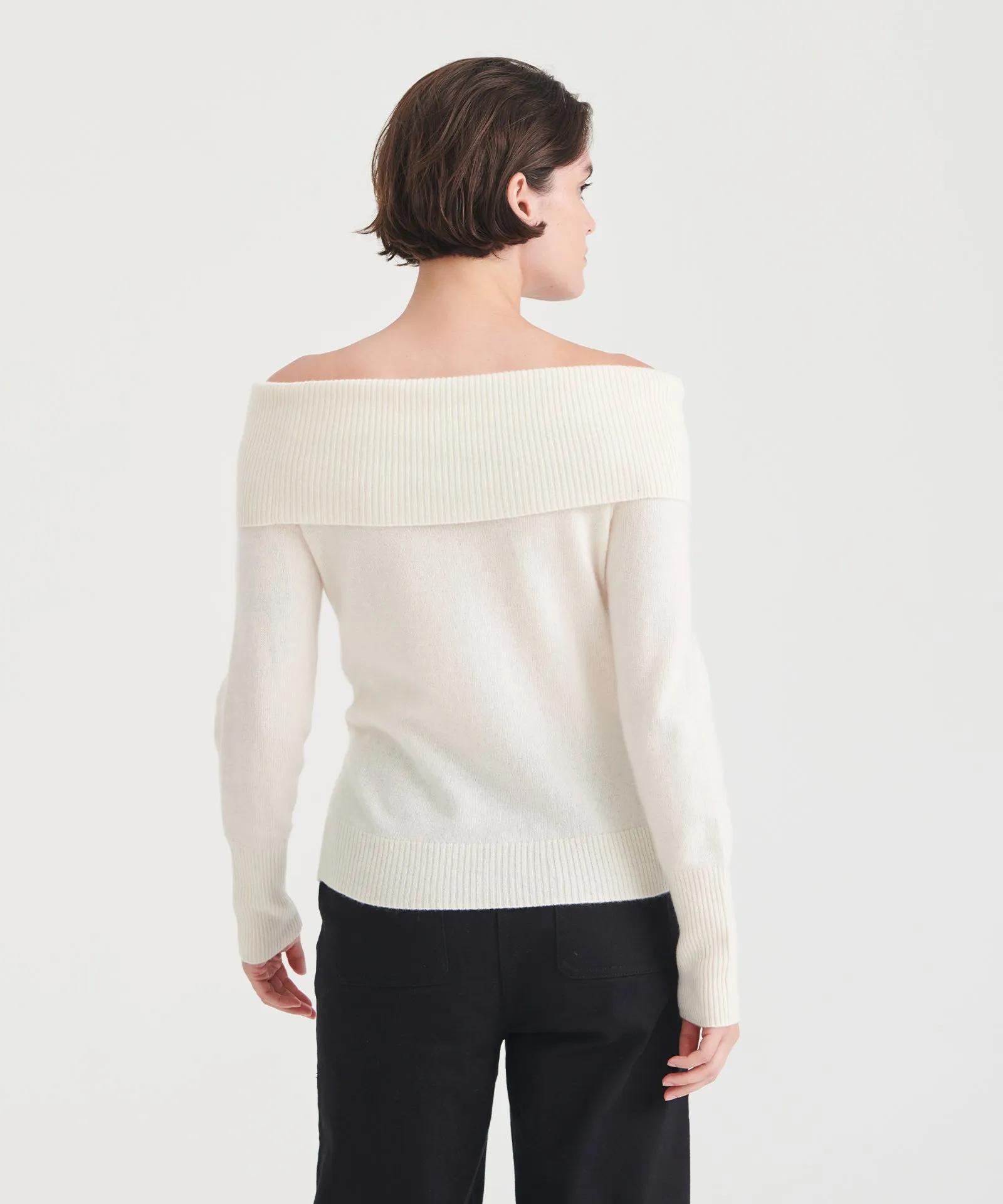 Signature Cashmere Off The Shoulder Sweater