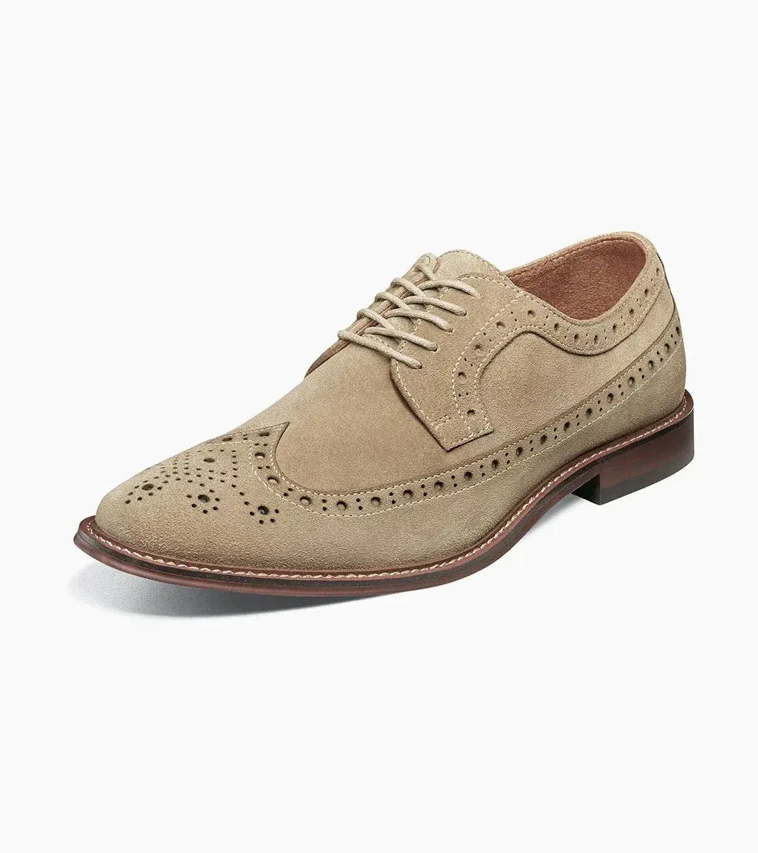 Stacy Adams Blue Men's Wingtip Oxford Lace-Up Casual suede Leather Shoes